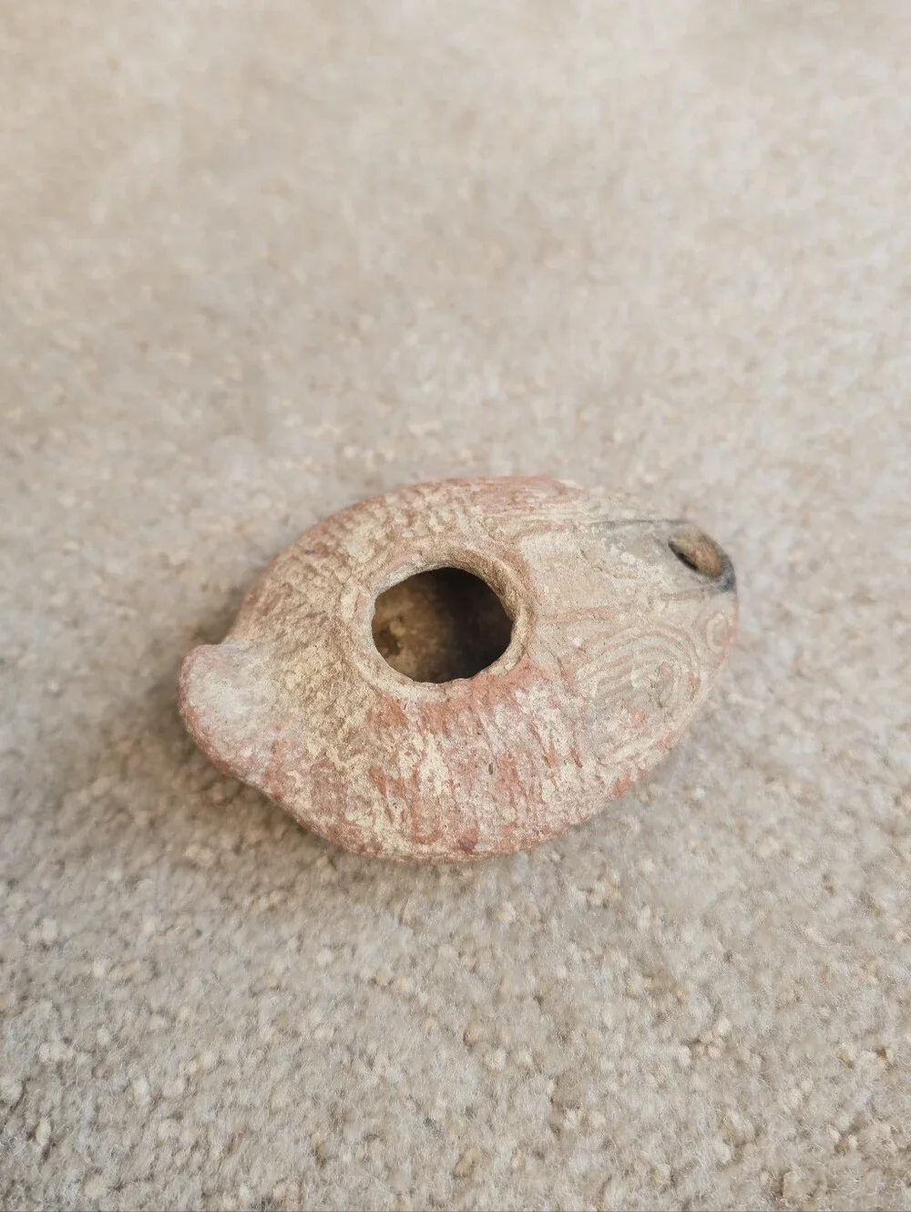 Ancient Roman / Byzantine 1st-3rd Century Terracotta Pottery OIL LAMP